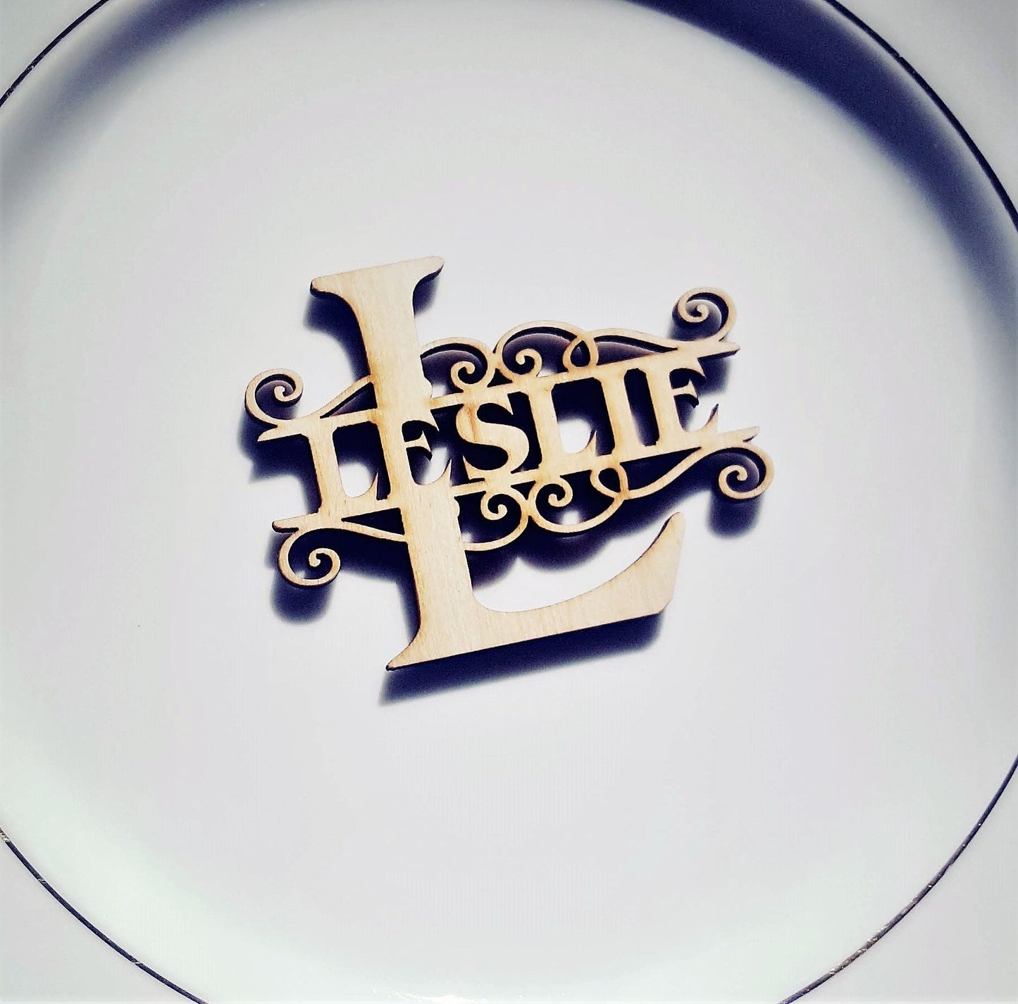 Laser Cut Wooden Place Cards: Custom Wedding Name Tags