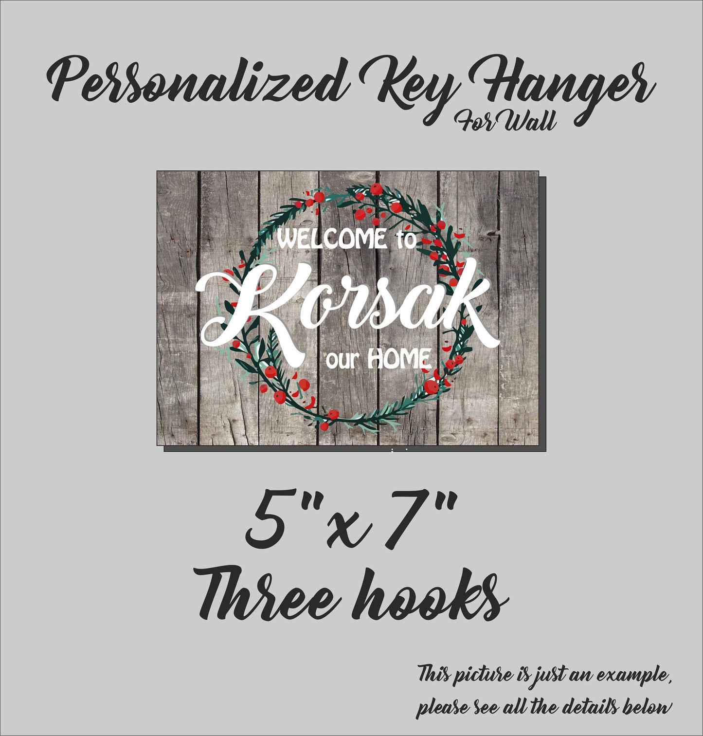 Schlüsselhalter für die Wand, personalisierter Familienschlüsselständer, individuelles Einzugsgeschenk aus Holz, dekorativer Schlüsselaufhänger mit Haken, Holzschild