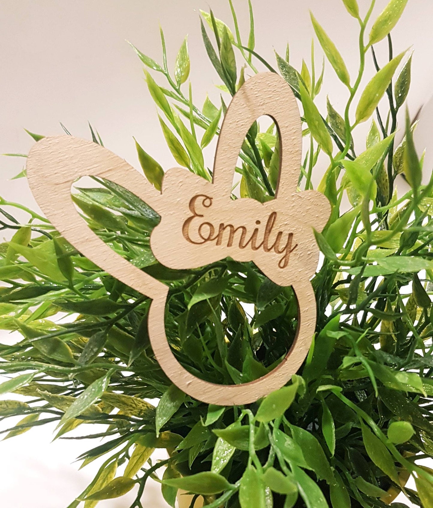 Personalized Easter Basket Tag: Laser Cut Bunny Ornament
