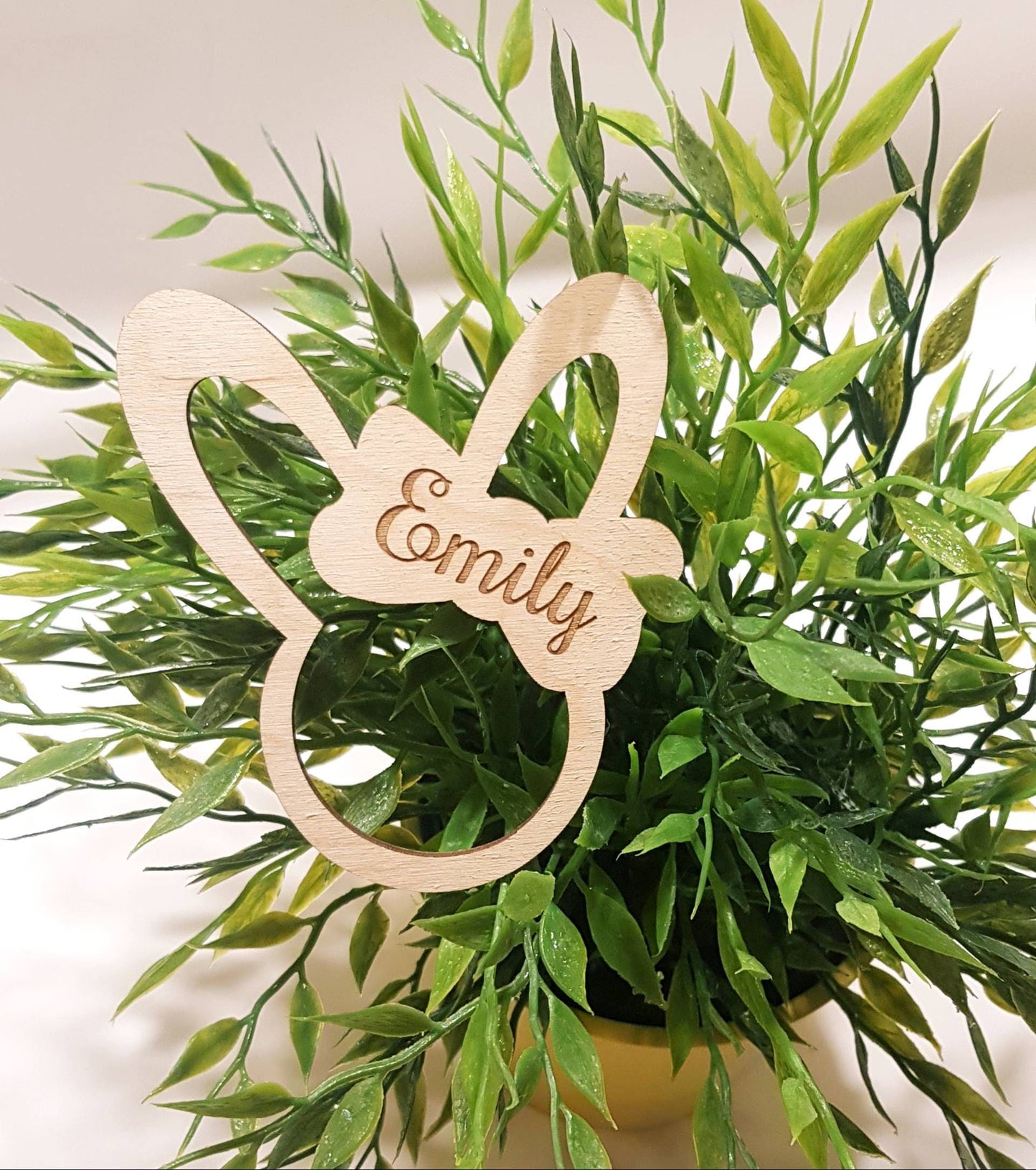 Personalized Easter Basket Tag: Laser Cut Bunny Ornament