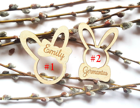 Personalized Easter Basket Tag: Laser Cut Bunny Ornament