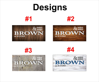 Personalized LGBT Wedding Key Hanger: Wooden Home Organizer