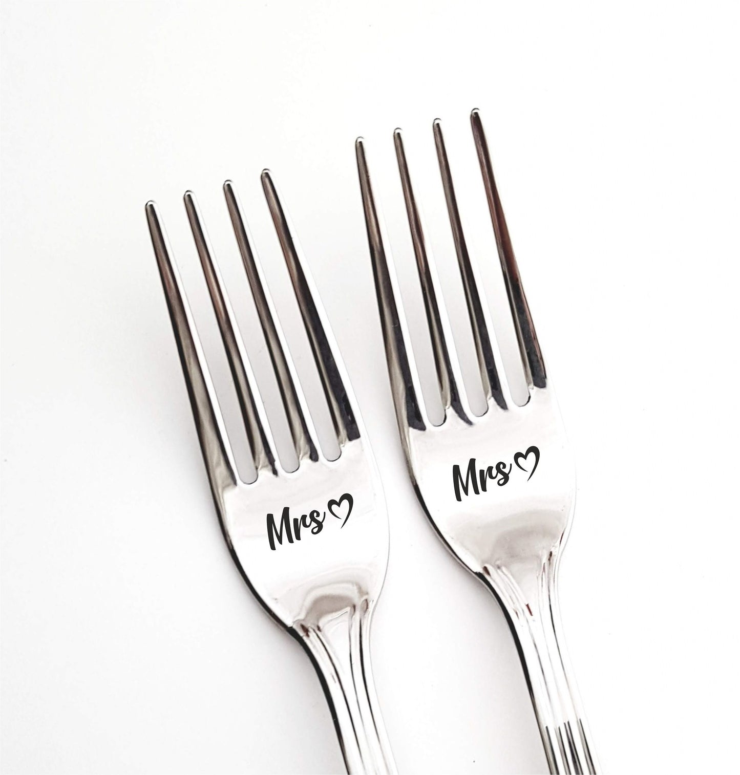 Lesbian gay gift for wedding anniversary, Same sex couples keepsake, LGBT table decorations, engraved silver dinner forks World's best wife