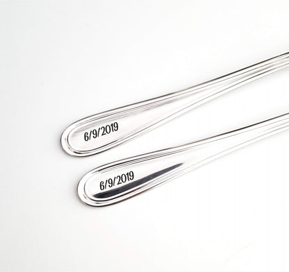 Lesbian gay gift for wedding anniversary, Same sex couples keepsake, LGBT table decorations, engraved silver dinner forks World's best wife