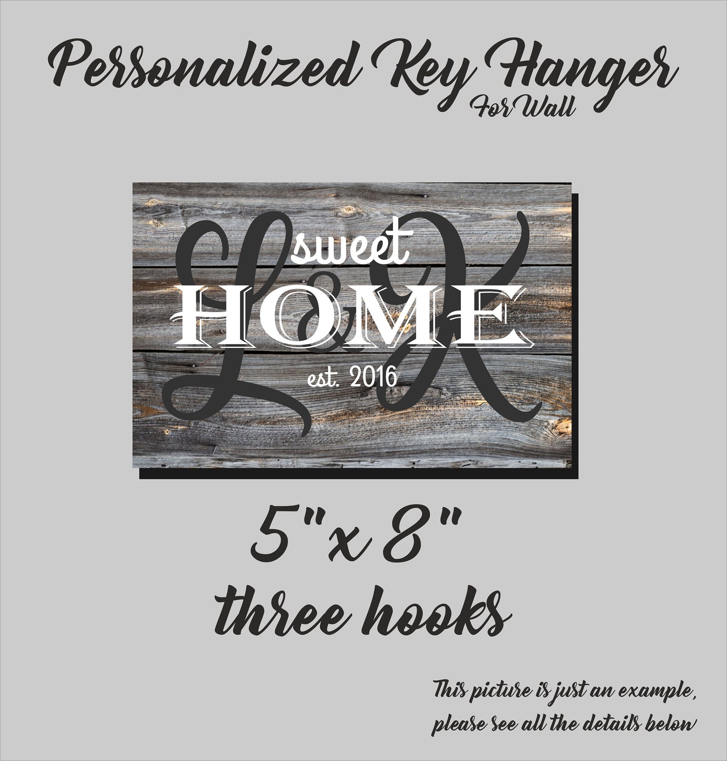 Personalized Wood Key Rack: Monogrammed Family Keepsake