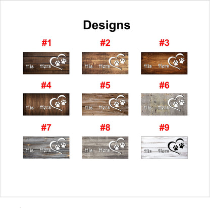 Personalized Wooden Key Rack with Hooks: Dog Leash Holder