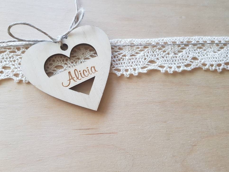 Personalized Wooden Christmas Ornament: Laser Cut Initial Gift Tag