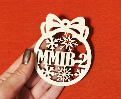 Custom Christmas Logo Ornament: Laser Cut Wooden Business Gift Tag