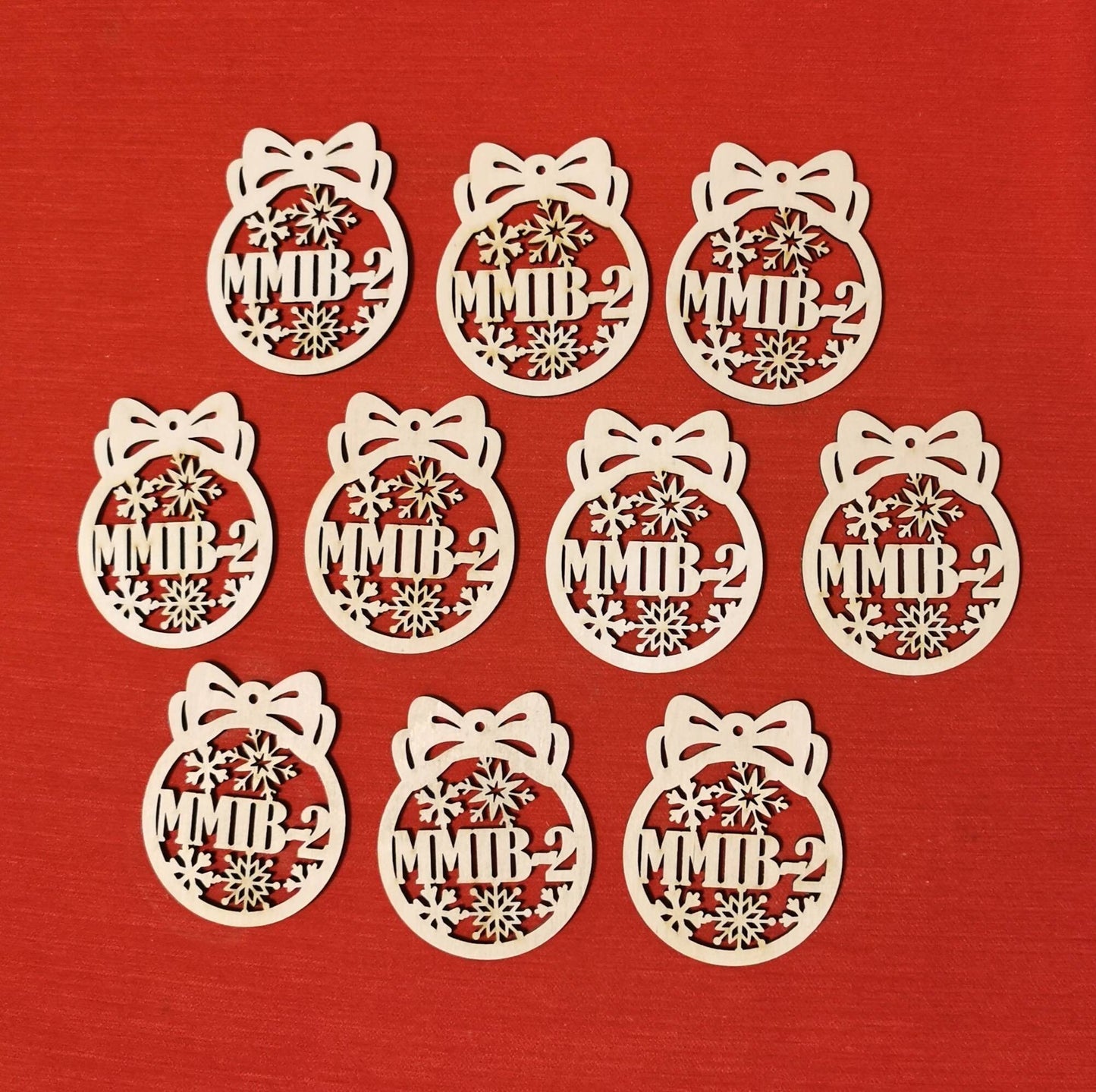 Custom Christmas Logo Ornament: Laser Cut Wooden Business Gift Tag