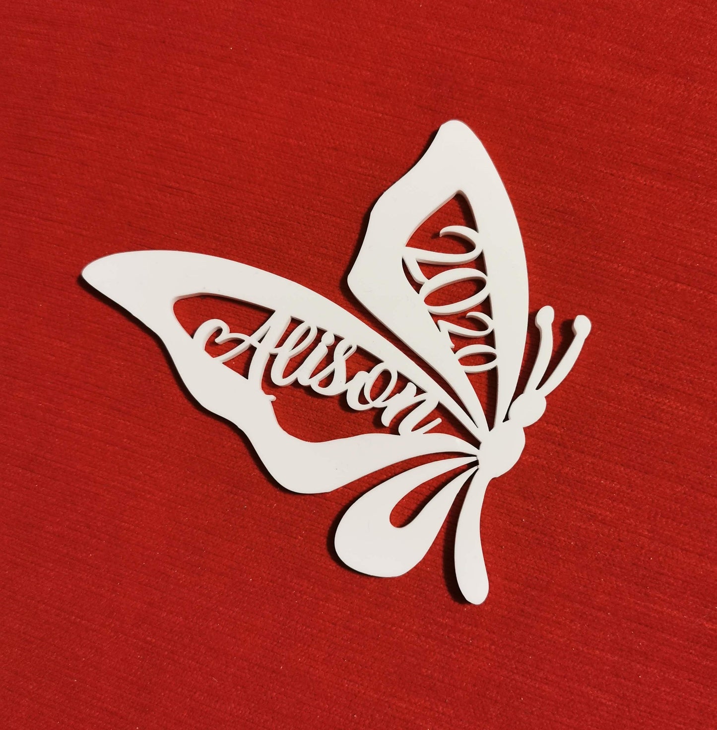 Personalized Butterfly Ornament: Laser Cut Easter Basket Tag