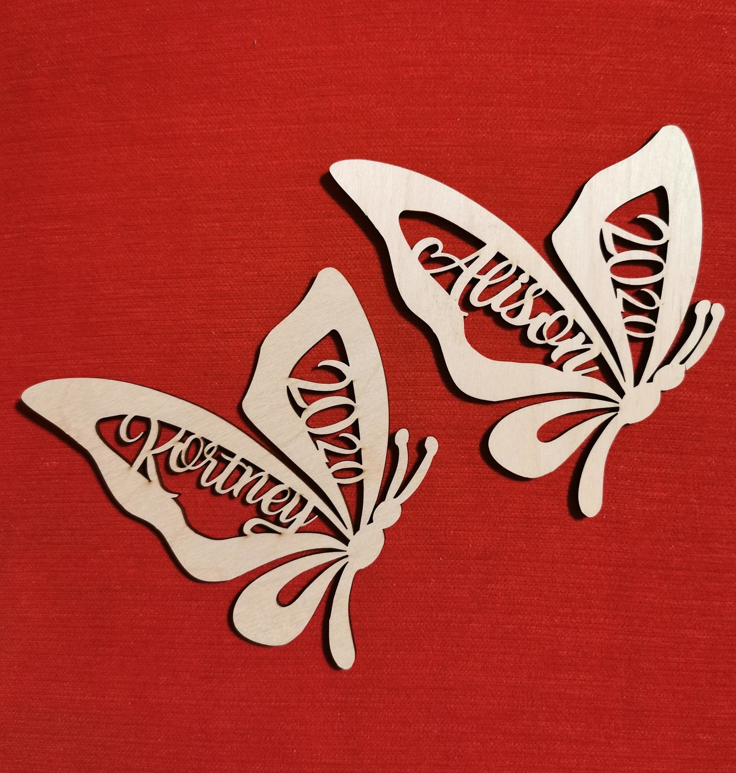 Personalized Butterfly Ornament: Laser Cut Easter Basket Tag