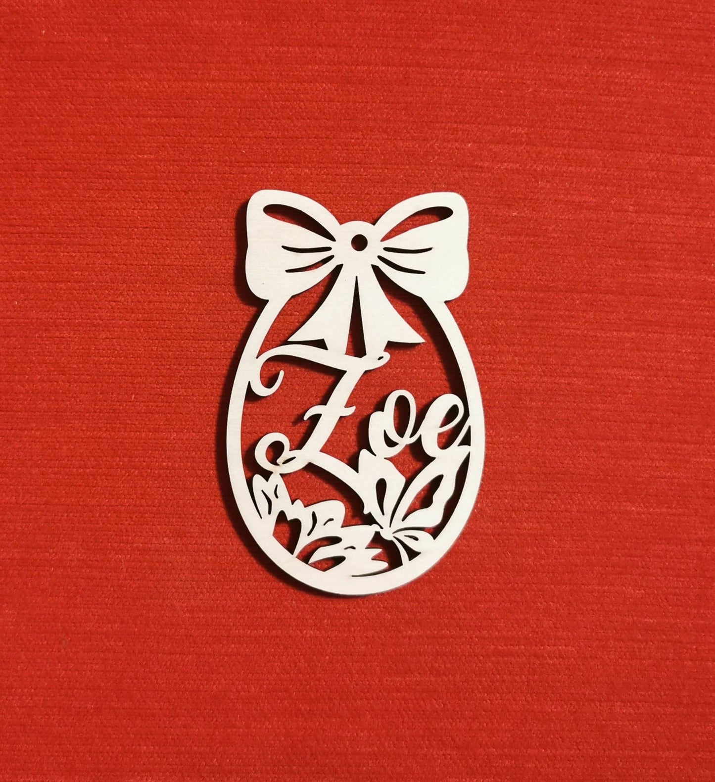 Personalized Easter Egg Name Tag: Laser Cut Birch Plywood Basket Label