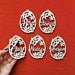 Personalized Easter Egg Ornament: Laser Cut Birch Plywood, Spring Flower Decor