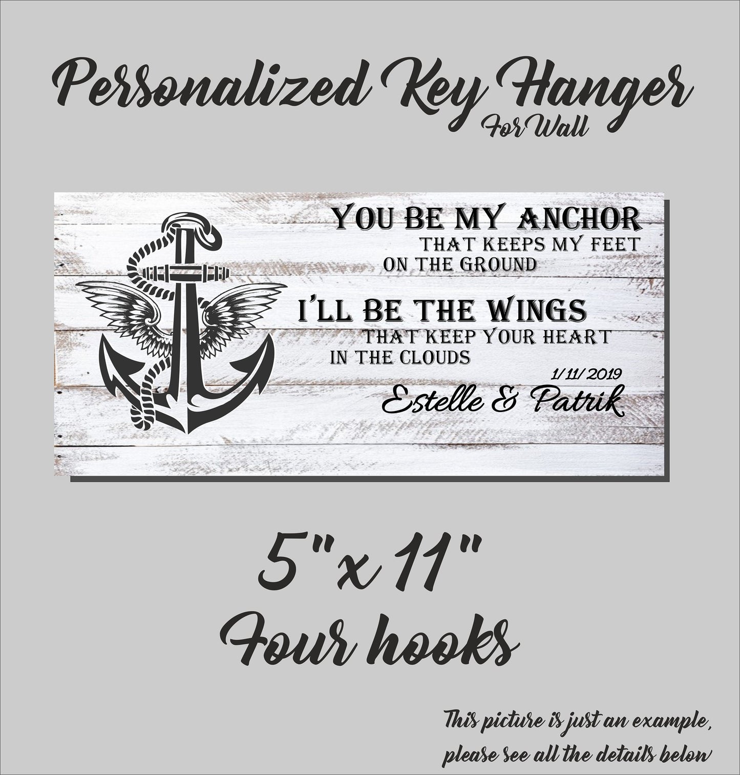 Personalized Family Key Holder: Beach Theme Anchor Gift