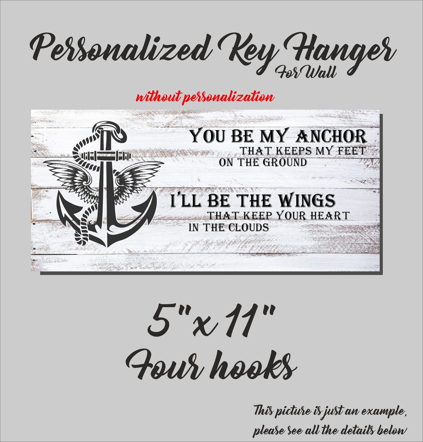 Personalized Family Key Holder: Beach Theme Anchor Gift