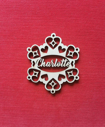 Personalized Wooden Snowflake Ornament: 2020 Keepsake Bauble