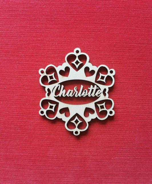 Personalized Wooden Snowflake Ornament: 2020 Keepsake Bauble