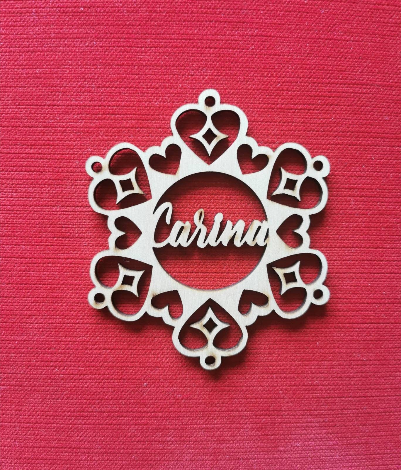 Personalized Wooden Snowflake Ornament: 2020 Keepsake Bauble
