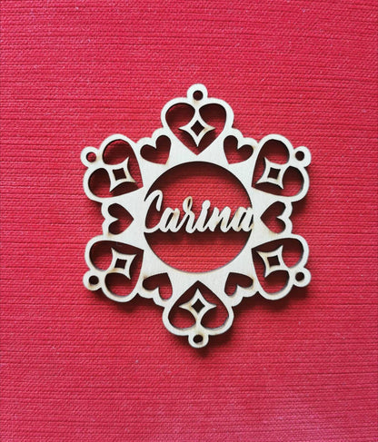 Personalized Wooden Snowflake Ornament: 2020 Keepsake Bauble