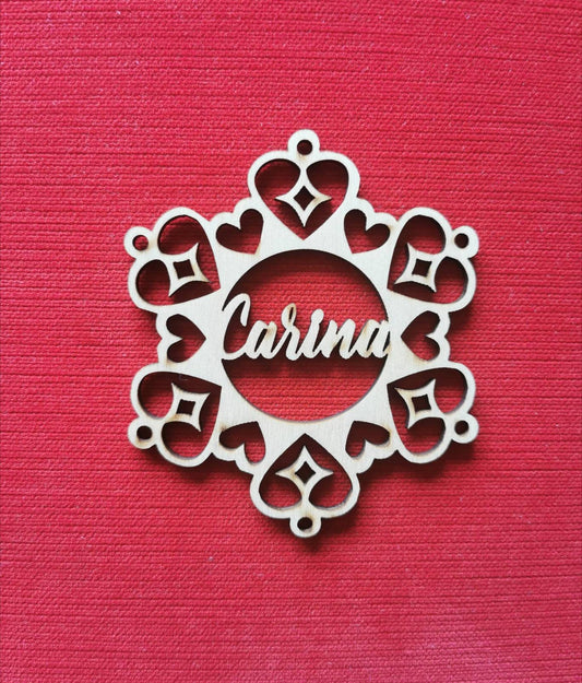 Personalized Wooden Snowflake Ornament: 2020 Keepsake Bauble