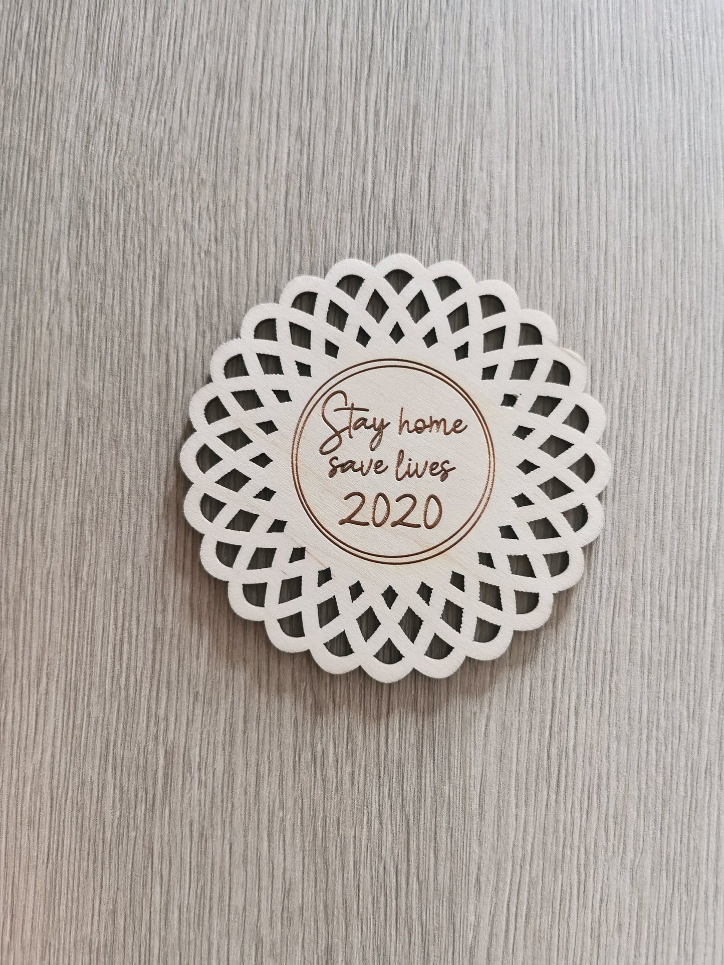 Engraved Wooden 2020 Christmas Ornament: Pandemic Keepsake