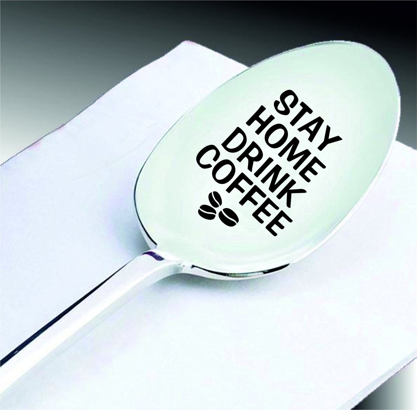 Personalized Coffee Spoon: Engraved Stainless Steel Teaspoon, Lockdown Gift