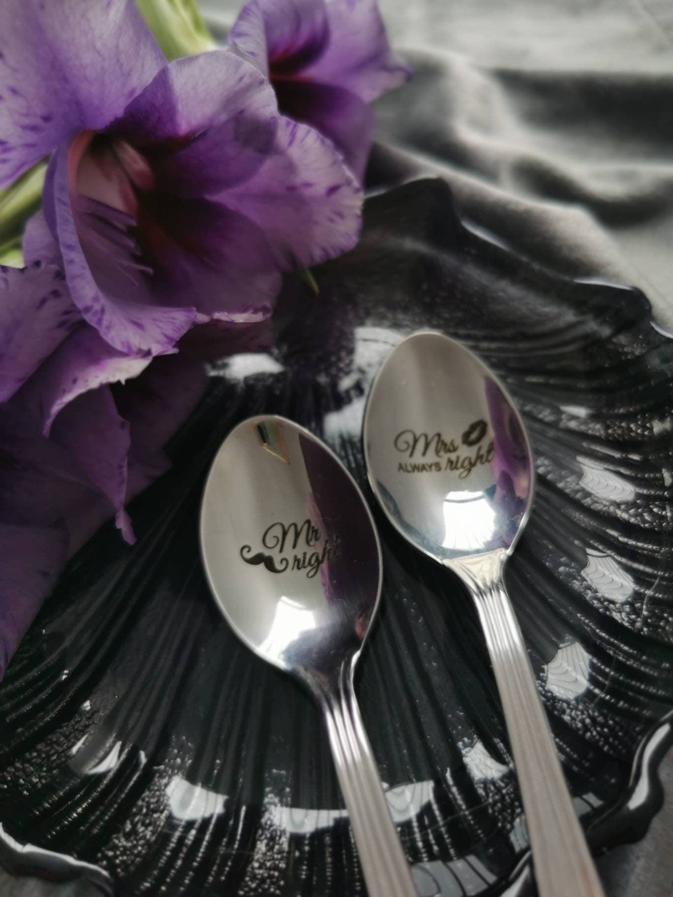 Personalized Engraved Coffee Spoon: Stainless Steel Wedding Keepsake