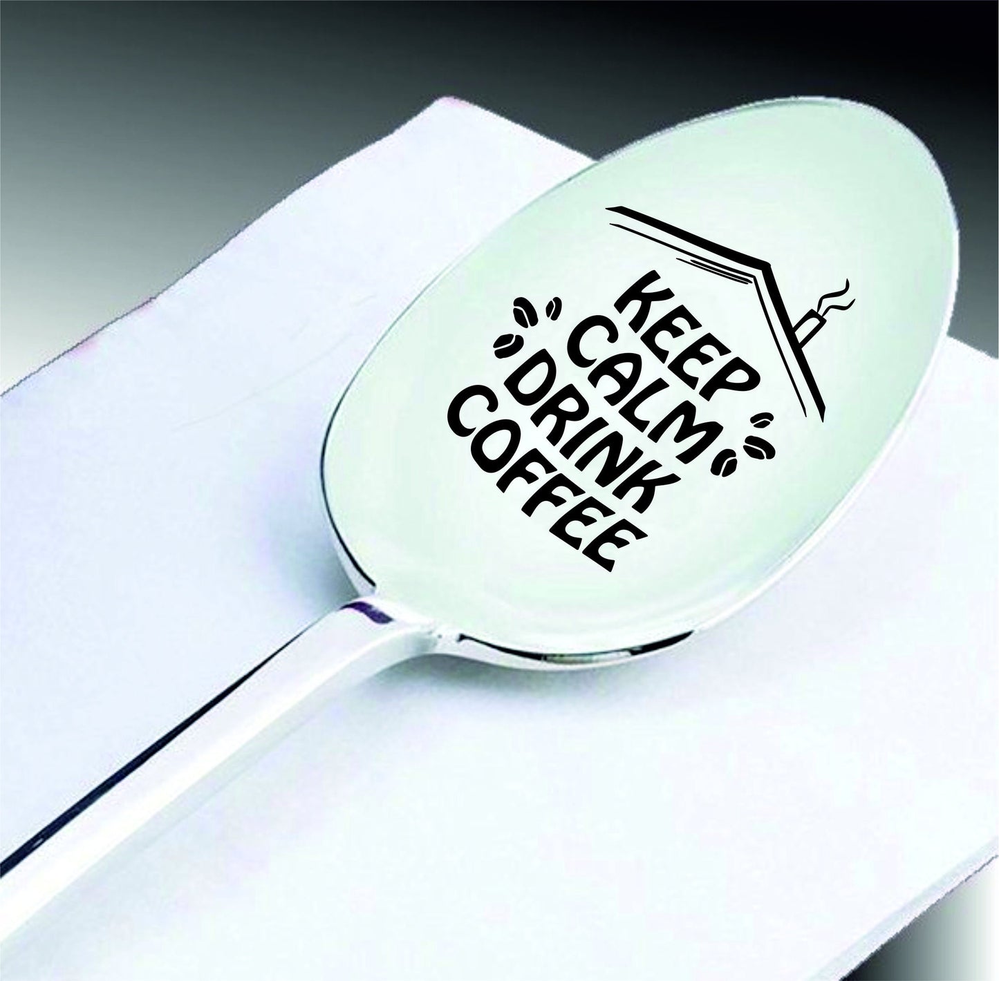 Engraved Coffee Spoon: Personalized Stainless Steel Teaspoon, Lockdown Gift