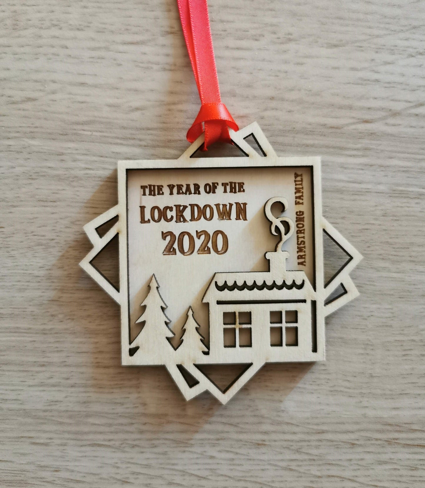 2020 Christmas gift,  lockdown decoration, personalized quarantine ornament, isolation family keepsake, pandemic bauble