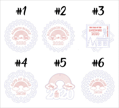 2020 Christmas gift,  lockdown decoration, personalized quarantine ornament, isolation family keepsake, pandemic bauble