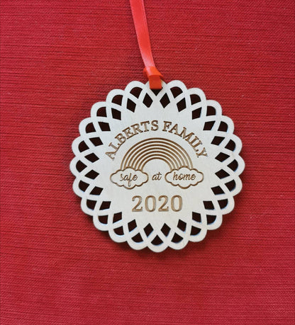 2020 Christmas gift,  lockdown decoration, personalized quarantine ornament, isolation family keepsake, pandemic bauble