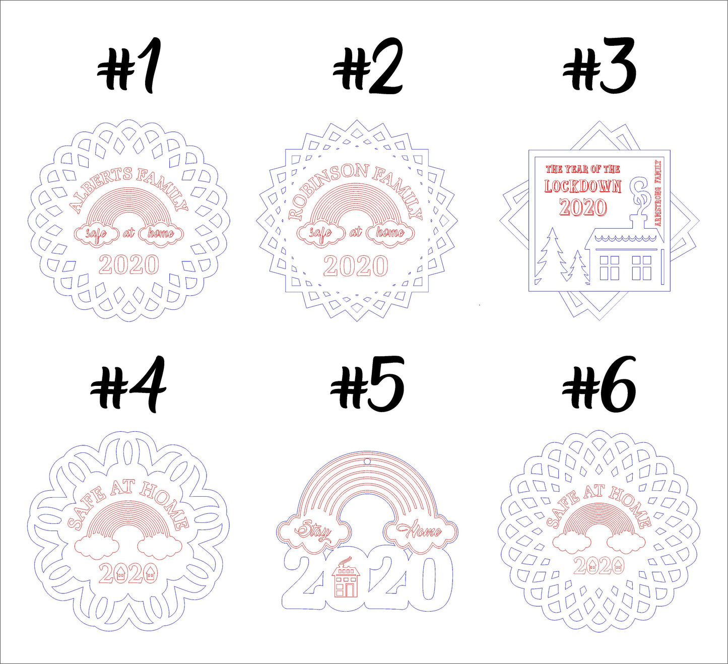 Personalized 2020 Christmas Ornament: Engraved Wooden Quarantine Keepsake