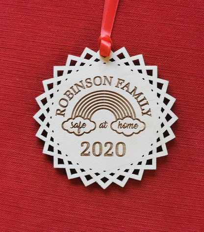 2020 Christmas gift,  lockdown decoration, personalized quarantine ornament, isolation family keepsake, pandemic bauble