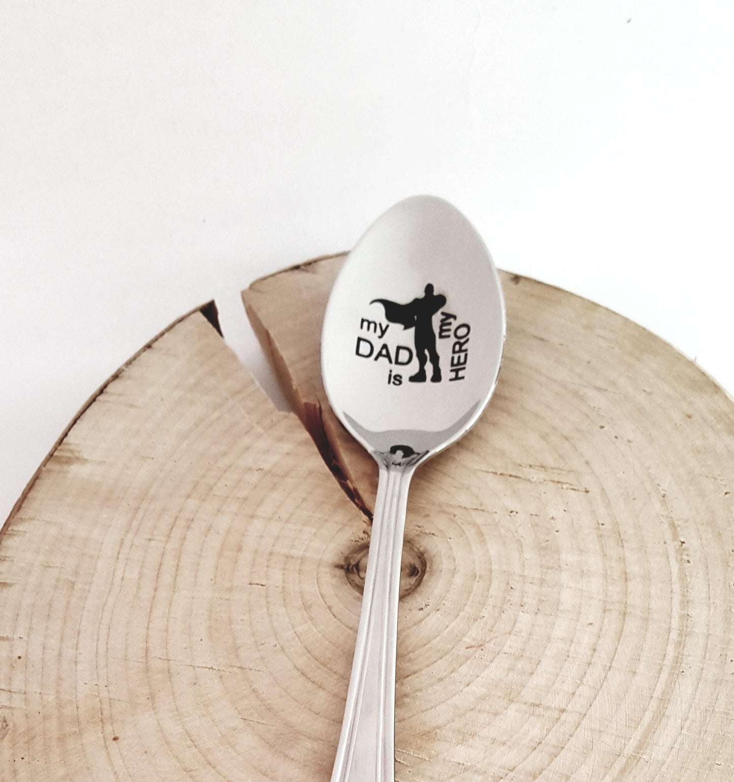 Vatertagsgeschenk, Geburtstagsgeschenk für Papa, Papas Löffel, Geschenk der Tochter an Papa, bester Papa-Superheld, Geschenk der Ehefrau für frischgebackenen Papa, gravierter Spruch