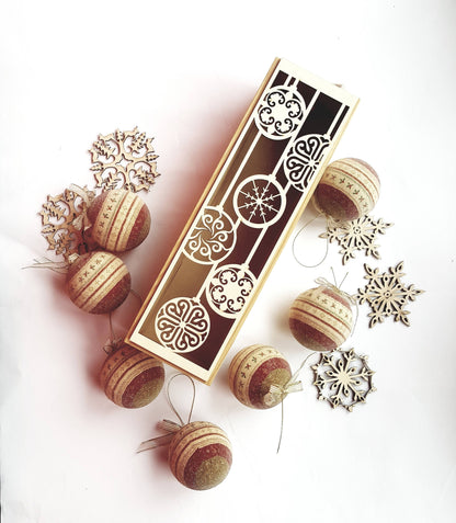 Wooden Decorative Wine Holder Christmas Box for Wine Accessory Sets Winter Wedding Anniversary Birthday 1st Xmas as Mr and Mrs Gift, Lantern