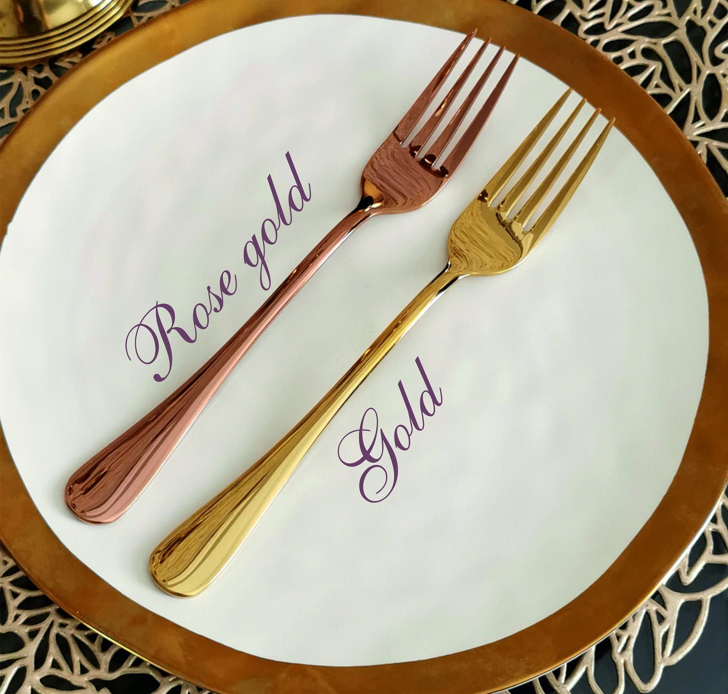 Engraved Gold Wedding Forks: Personalized Mr & Mrs Keepsake