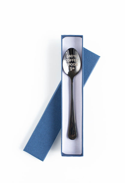 Geschenk für Papa und Mama: Eiscremelöffel mit Namensgravur. Geschenke für Eltern zum Vatertag, Muttertag, Geburtstag, Opa und Oma: personalisierter Kaffeelöffel.