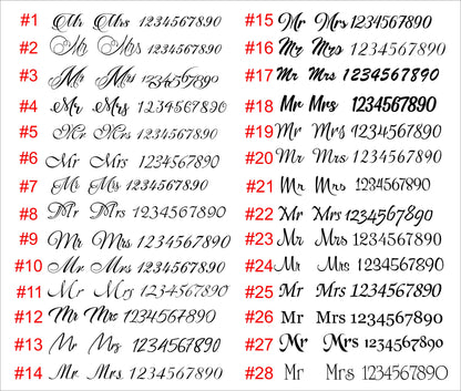 Engraved Wedding Forks: Personalized Mr & Mrs Keepsake, Italian Stainless Steel