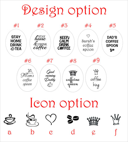 Engraved Stainless Steel Spoon & Scoop Set: Personalized Coffee Tea Gift