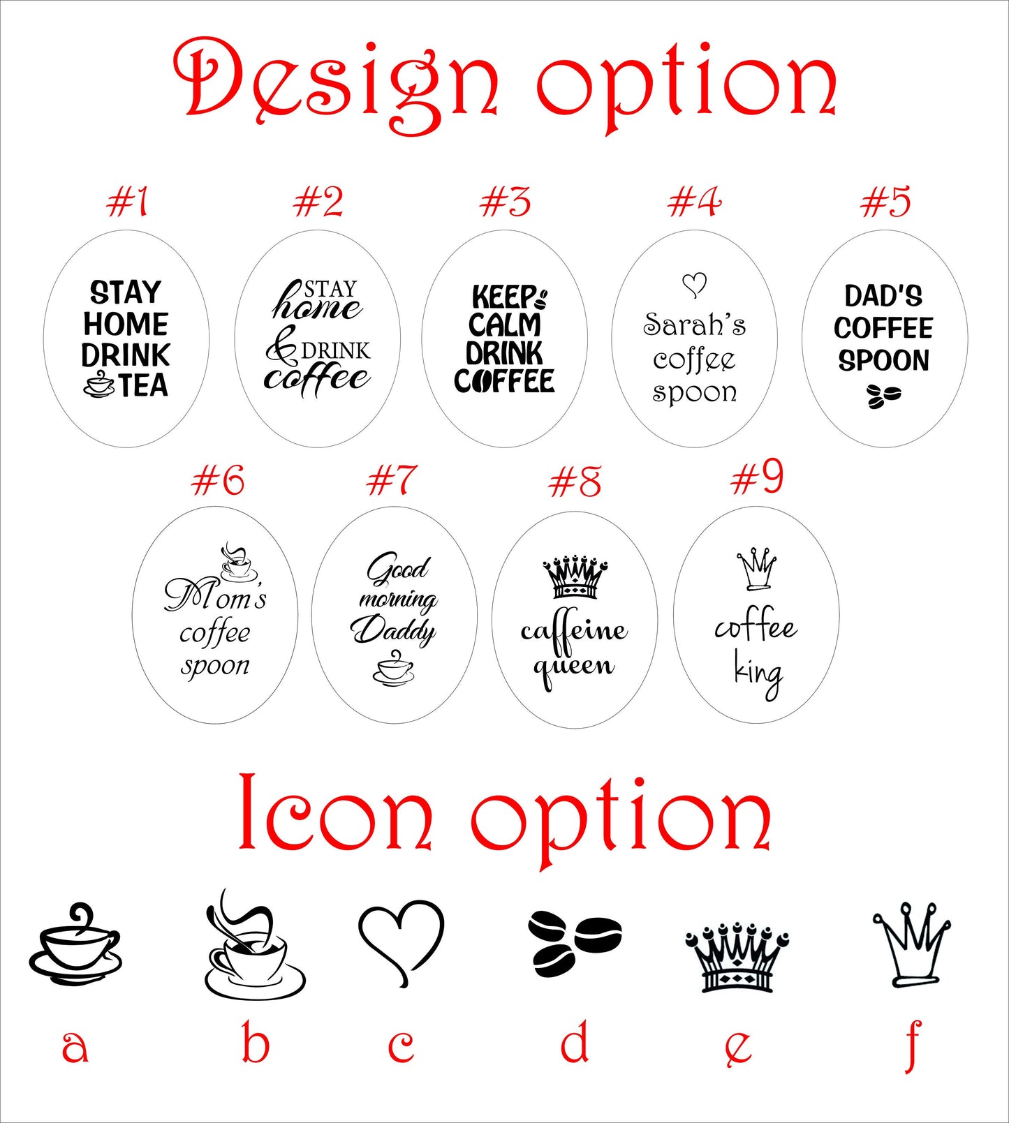 Personalized Engraved Spoon & Scoop Set: Stainless Steel Tea Coffee Gift