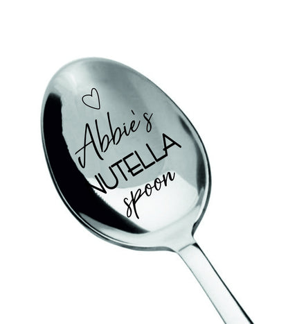 Engraved Spoon with Name, Personalized Peanut Butter Shovel, Custom Stocking Stuffer, Christmas gift for him under 20, White Elephant Gift
