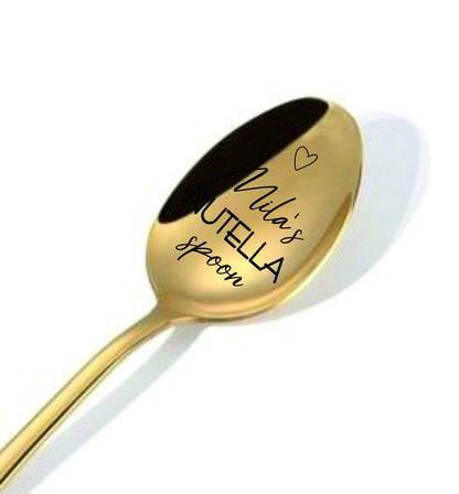 Engraved Spoon with Name, Personalized Peanut Butter Shovel, Custom Stocking Stuffer, Christmas gift for him under 20, White Elephant Gift