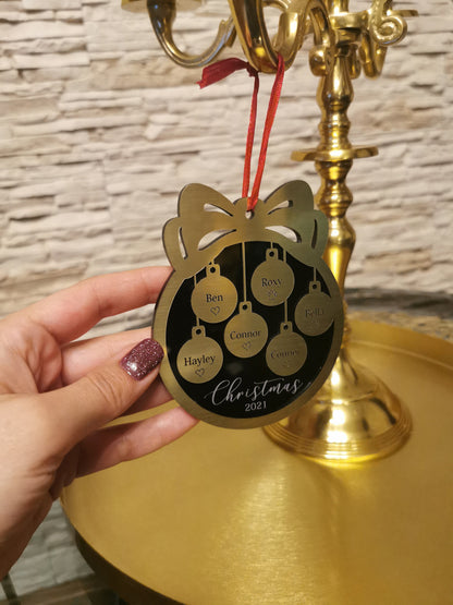 Our First Christmas Ornament - Wedding Gift, Anniversary Keepsake, Engagement, Custom Family Ornament, Romantic Gift, Bridal Shower Present