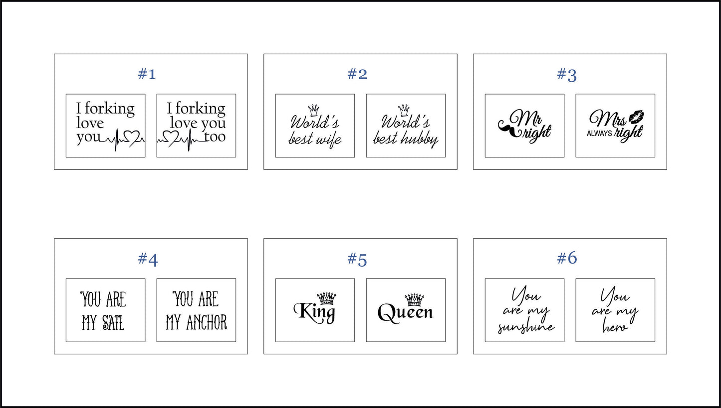 Valentines day engagement aniversary gift for couple, funny engraved forks, I forking love You cutlery, birthday gift for her him wife