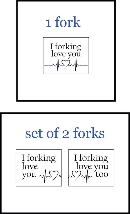 Gravierte Gabel: „Ich liebe dich so sehr!“ – Lustiges Scherzgeschenk