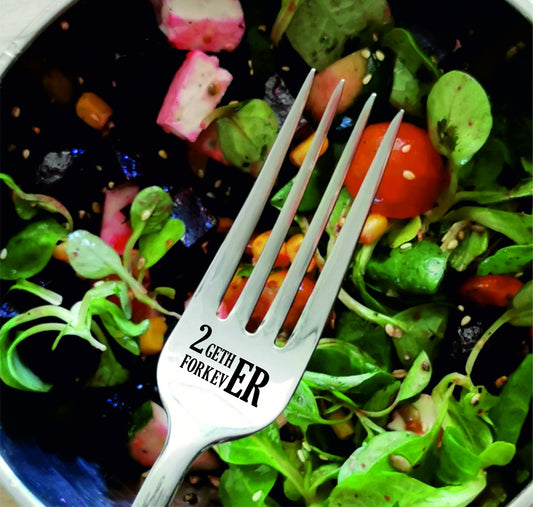 I forking love You gift for Boyfriend Girlfriend, Anniversary Valentines Day Birthday Present for Him, Engraved Fork for Wife Husband