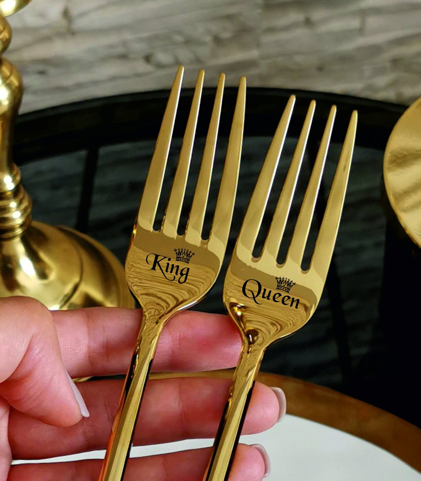 Valentines day engagement aniversary gift for couple, funny engraved forks, I forking love You cutlery, birthday gift for her him wife