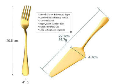 Personalized Wedding Cake Knife and Forks Set: Engraved Bridal Shower Family Anniversary Keepsake GIFT WRAPPED