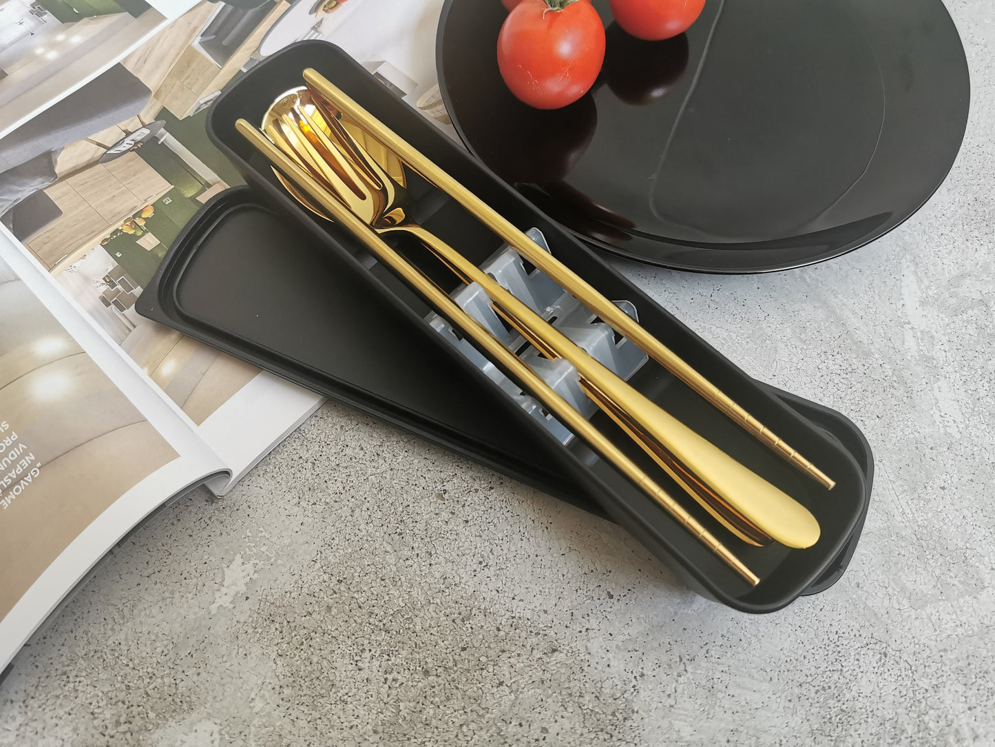 Personalized Chopsticks, Fork Spoon Set – Engraved Stainless Steel Cutlery with Case for Kids, Camping & Travel