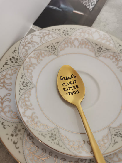 Name peanut butter spoon, Personalized ice cream shovel Engraved name cutlery Custom Christmas keepsake gift for her him mom dad boyfriend
